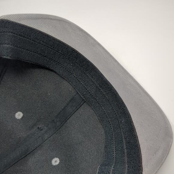 Snap On Fitted Baseball Cap Black One Size Embroidered Vented Holes Wild Impact - Picture 8 of 9